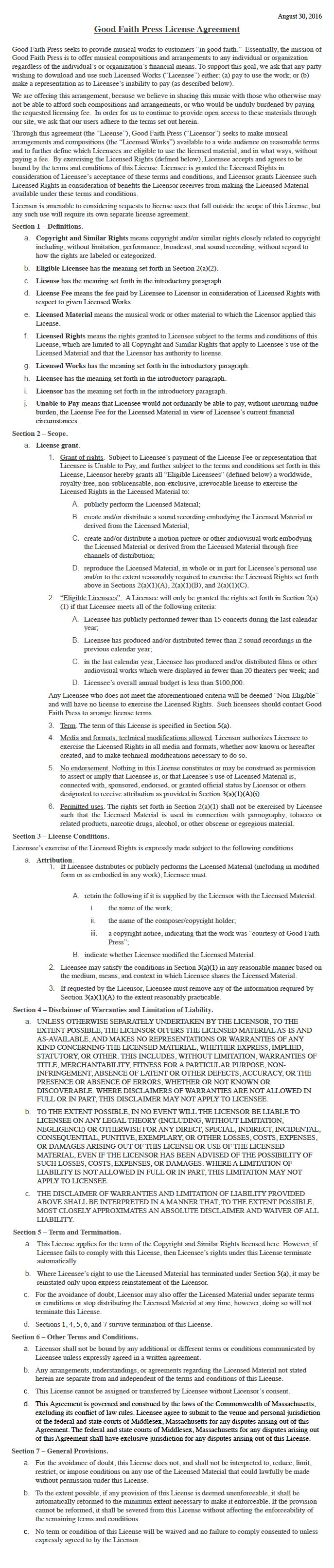 GFP License Agreement
